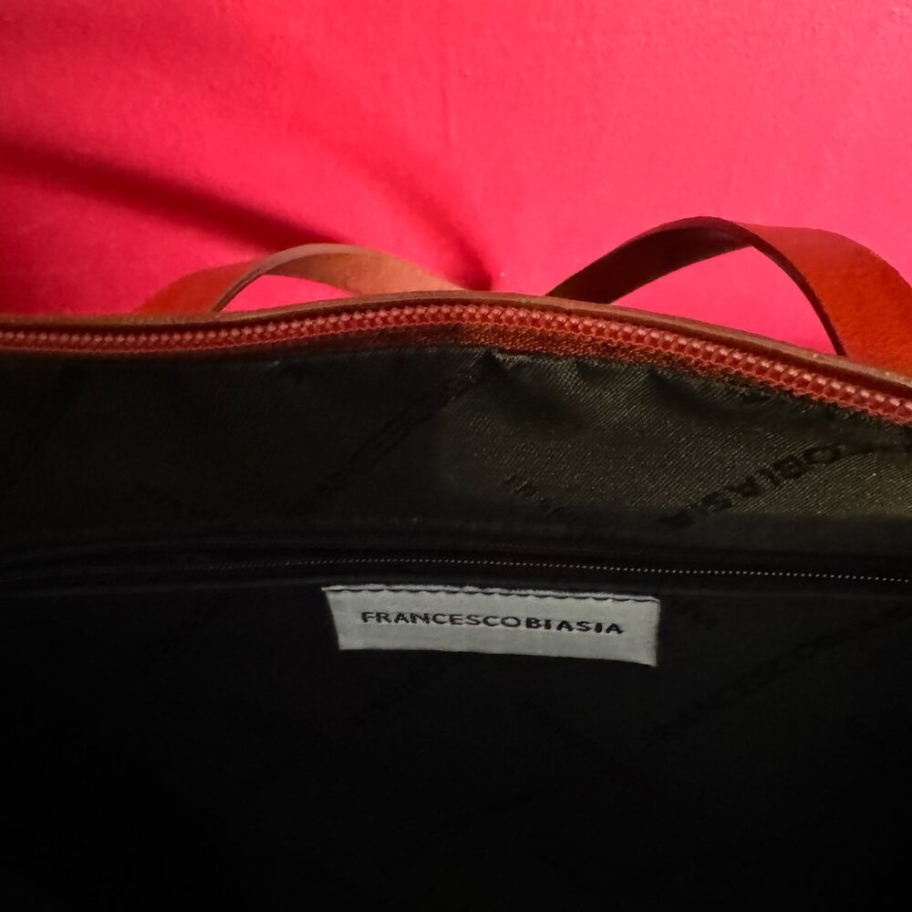 Gorgeous Burnt Orange Francesco Biasia Medium/Small Shoulder Bag - Soft Leather - Picture 6 of 9